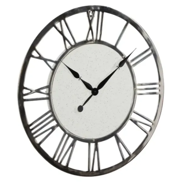 Clocks-Kirkland's Home White Cambrie Ceramic Wall Clock