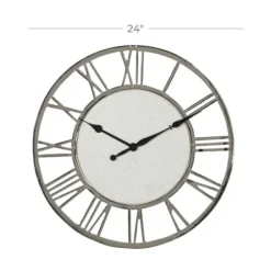 Clocks-Kirkland's Home White Cambrie Ceramic Wall Clock