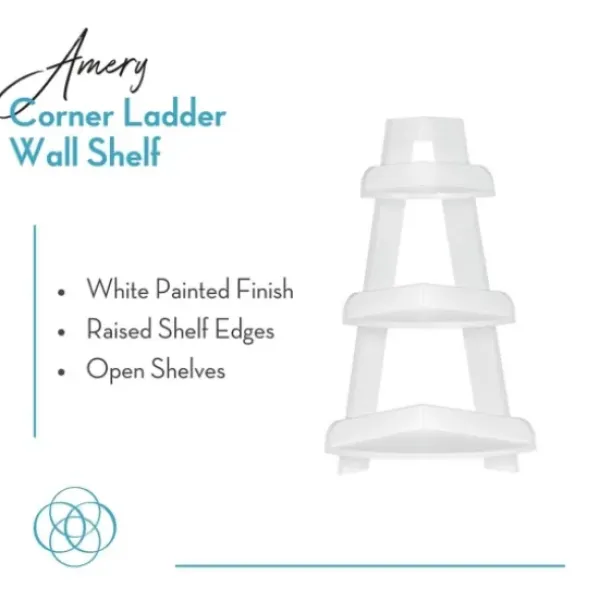 Shelves-Kirkland's Home White Corner Ladder Shelf