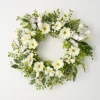Stems & Bouquets-Kirkland's Home White Dahlia Butterfly Wreath White/Green