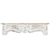 Shelves-Kirkland's Home White Distressed Carved Wood Acanthus Wall Shelf