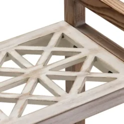 Bookshelves-Kirkland's Home White Distressed Wood Bookshelf
