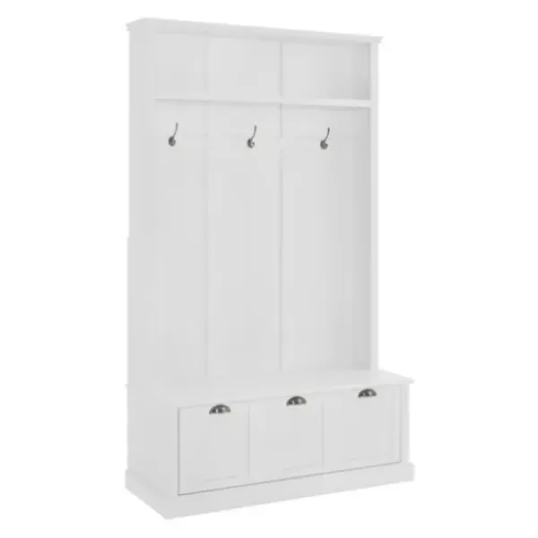 Entryway Furniture-Kirkland's Home White Ellison Hall Tree With Storage Bench