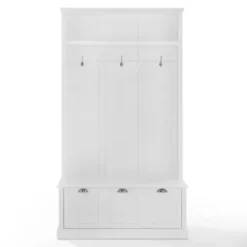 Entryway Furniture-Kirkland's Home White Ellison Hall Tree With Storage Bench