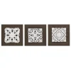 Wall Plaques-Kirkland's Home White Embellished Trinity Wall Plaques, Set Of 3 Brown/White