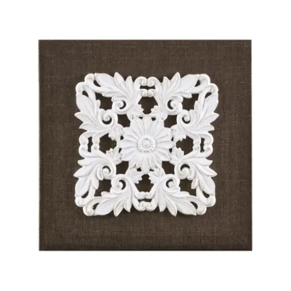 Wall Plaques-Kirkland's Home White Embellished Trinity Wall Plaques, Set Of 3 Brown/White