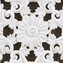 Wall Plaques-Kirkland's Home White Embellished Trinity Wall Plaques, Set Of 3 Brown/White