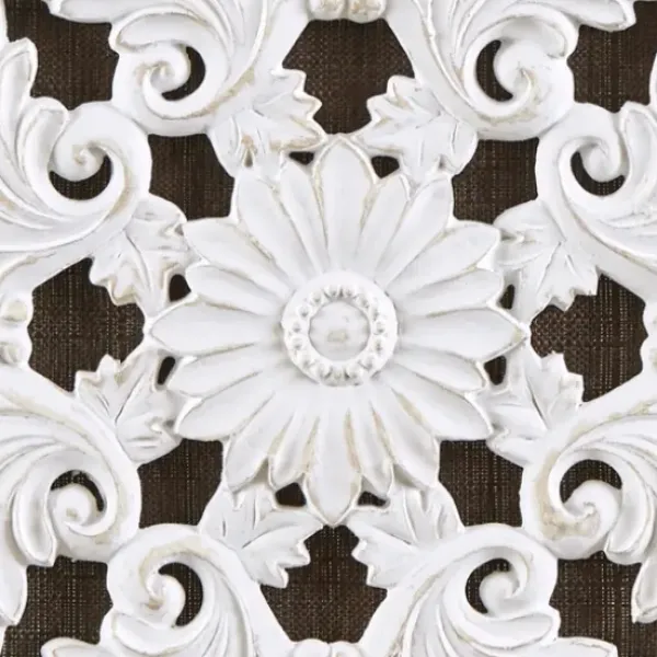 Wall Plaques-Kirkland's Home White Embellished Trinity Wall Plaques, Set Of 3 Brown/White