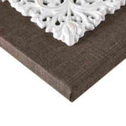 Wall Plaques-Kirkland's Home White Embellished Trinity Wall Plaques, Set Of 3 Brown/White