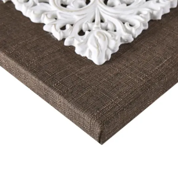 Wall Plaques-Kirkland's Home White Embellished Trinity Wall Plaques, Set Of 3 Brown/White