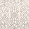 Wall Plaques-Kirkland's Home White Floral Wood Carving 3-Pc. Wall Plaque White/Tan
