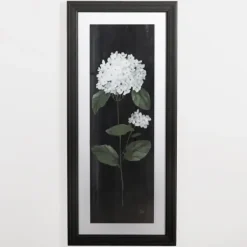 Framed Art-Kirkland's Home White Flower On Black I Framed Art Print White/Black