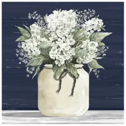 Canvas Art-Kirkland's Home White Flowers Ii Giclee Canvas Print, 30X30 In. Blue/White