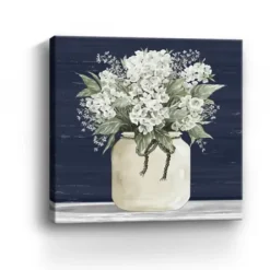 Canvas Art-Kirkland's Home White Flowers Ii Giclee Canvas Print, 40X40 In. Blue/White