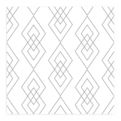 Wall Murals & Wall Decals-Kirkland's Home White Geometric Diamond Peel And Stick Wall Mural Gray/White