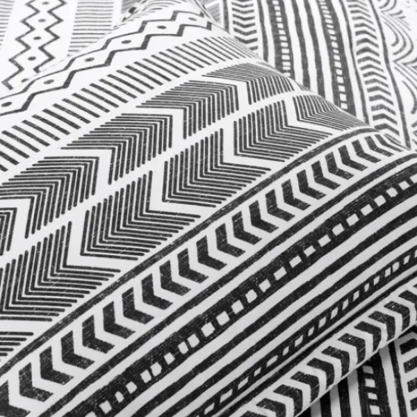 Comforters-Kirkland's Home White Geometric King 5-Pc. Comforter Set Black