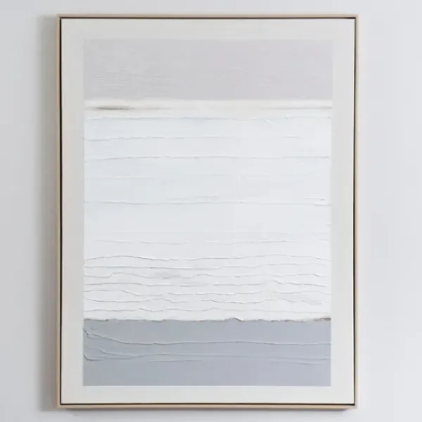 Framed Art-Kirkland's Home White Gray Abstract Framed Wall Art White/Gray