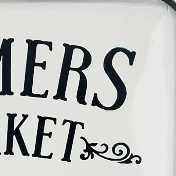 Wall Quotes & Signs-Kirkland's Home White Iron Farmer'S Market Wall Plaque White/Black