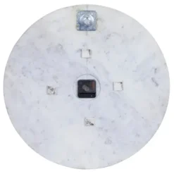 Clocks-Kirkland's Home White Marble And Gold Accent Wall Clock, 20 In.