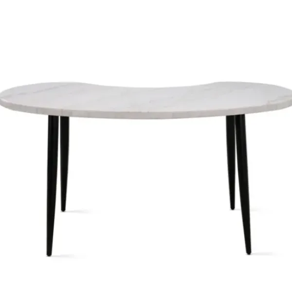 Office Furniture-Kirkland's Home White Marble Kidney Shaped Desk