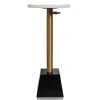 Accent & End Tables-Kirkland's Home White Marble Top Tapered Base Accent Table, 10 In.