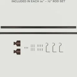 Curtains & Drapes-Kirkland's Home White Marl Blackout 2-Pc. Curtain Panels, 96 In. Gray/White