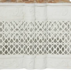 Baskets & Boxes-Kirkland's Home White Metal And Carved Wood Boxes, Set Of 3 White/Brown