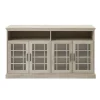 Tv Stands & Media Consoles-Kirkland's Home White Oak Glass Door Tv Stand, 58 In. Ivory
