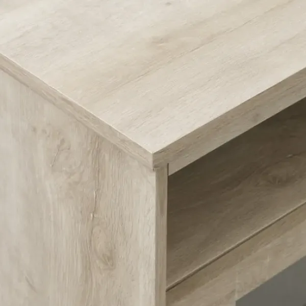 Tv Stands & Media Consoles-Kirkland's Home White Oak Glass Door Tv Stand, 58 In. Ivory