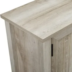 Tv Stands & Media Consoles-Kirkland's Home White Oak Grooved Door Tv Stand Ivory