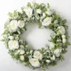Wreaths-Kirkland's Home White Peony And Greenery Wreath White/Green