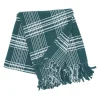 Blankets & Throws-Kirkland's Home White Plaid Christmas Throw Blanket Green