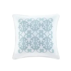Comforters-Kirkland's Home White Quilted California King 5-Pc. Comforter Set White/Blue