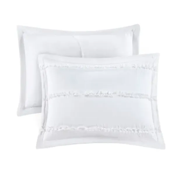 Comforters-Kirkland's Home White Quilted King 5-Pc. Comforter Set White/Blue