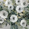 Framed Art-Kirkland's Home White Rose Parade Framed Canvas Art Print Green/White