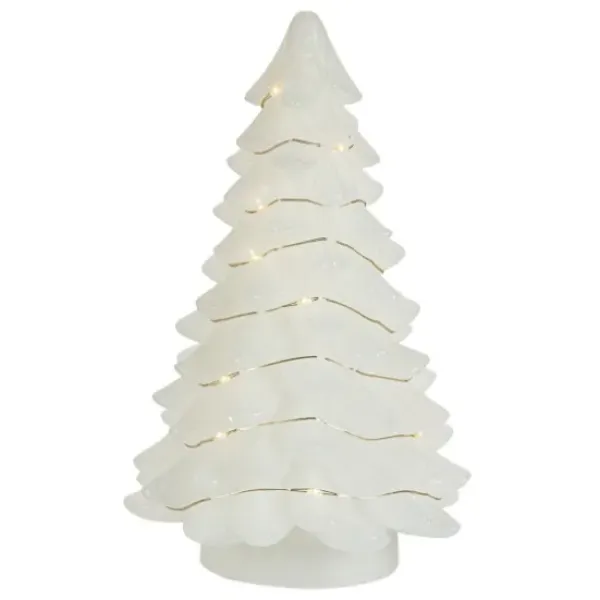 Statues & Figurines-Kirkland's Home White Sea Shell Sphere Crystal Base Statue White/Clear