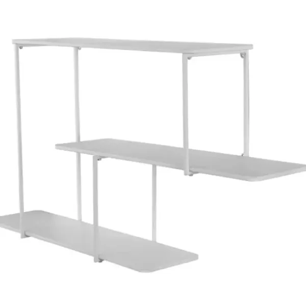 Shelves-Kirkland's Home White Staggered 3-Tier Wall Shelf