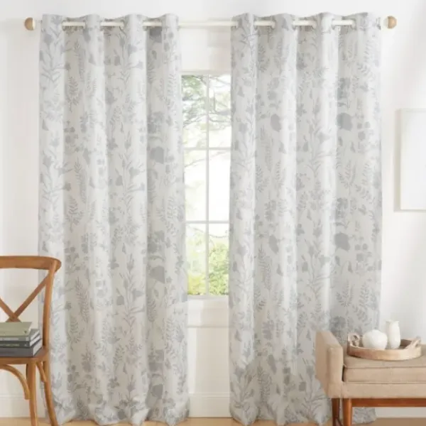 Curtains & Drapes-Kirkland's Home White Stripe Cafe Curtain Panel Set, 24 In. Red