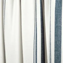 Curtains & Drapes-Kirkland's Home White Stripe Cafe Curtain Panel Set, 36 In. Gray
