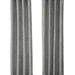 Curtains & Drapes-Kirkland's Home White Stripe Cafe Curtain Panel Set, 24 In. Gray