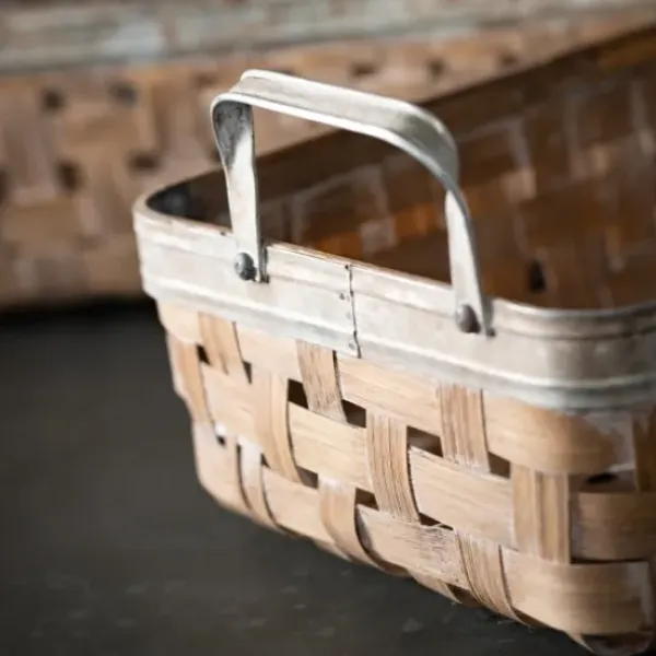 Baskets & Boxes-Kirkland's Home White Stripe Sea Grass 2-Pc. Storage Baskets Tan/White