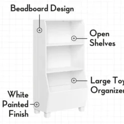 Bookshelves-Kirkland's Home White Toy Organizer Cubby Bookshelf