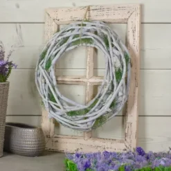Wreaths-Kirkland's Home White Twig And Moss Wreath White/Green