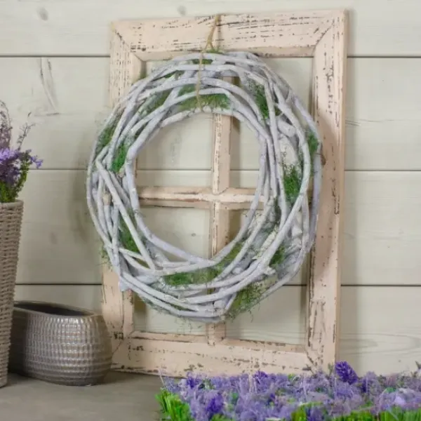 Wreaths-Kirkland's Home White Twig And Moss Wreath White/Green