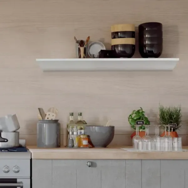 Shelves-Kirkland's Home White Wedge Wood Large Floating Shelf