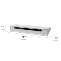 Shelves-Kirkland's Home White Wedge Wood Large Floating Shelf