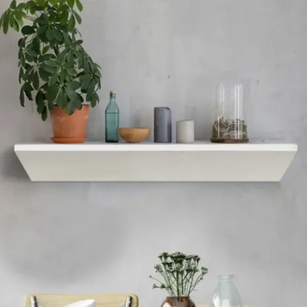 Shelves-Kirkland's Home White Wedge Wood Small Floating Shelf