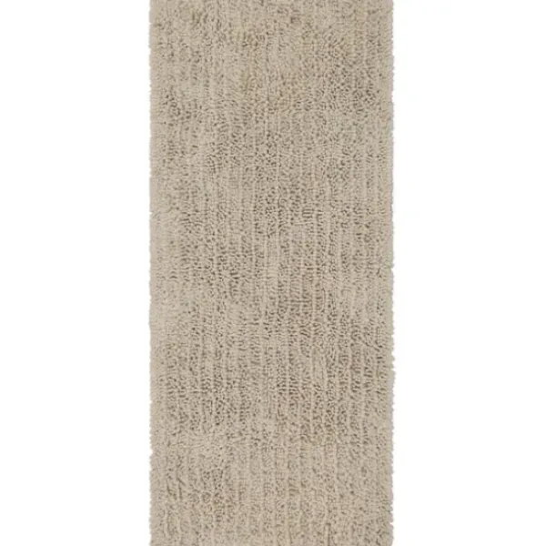 Bathroom Rugs-Kirkland's Home White With Stripe Reversible Bath Mat, 45 In. Gray