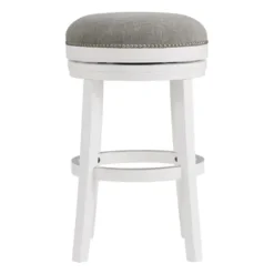 Bar Stools & Counter Height Stools-Kirkland's Home White Wood Backless Swivel 2-Pc. Bar Stool Set Gray