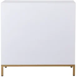 Cabinets & Sideboards-Kirkland's Home White Wood Basket Weave Cabinet